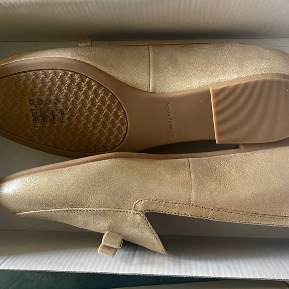 Brand New Michael Kors Sibyl Metallic Flat Loafer - Picture 2 of 7